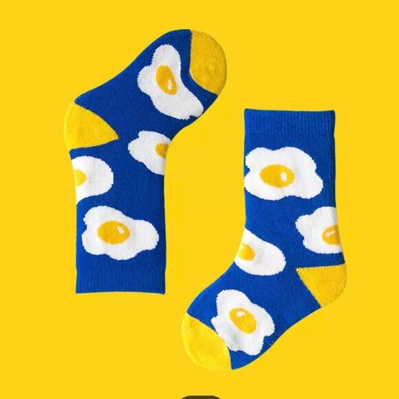 H P Fried eggs funny socks kids age 6-8 yr. - Picture 1 of 4